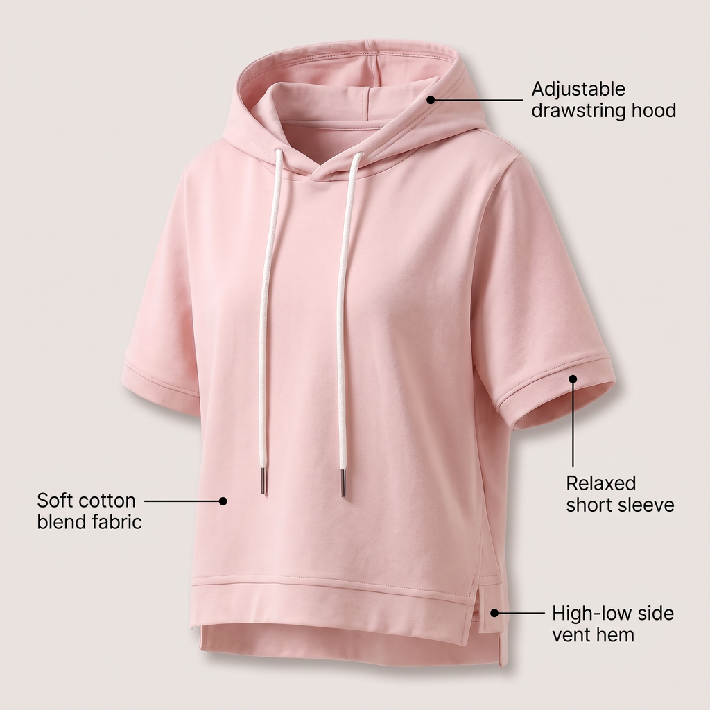 ALISON SHORT SLEEVE HOODIE