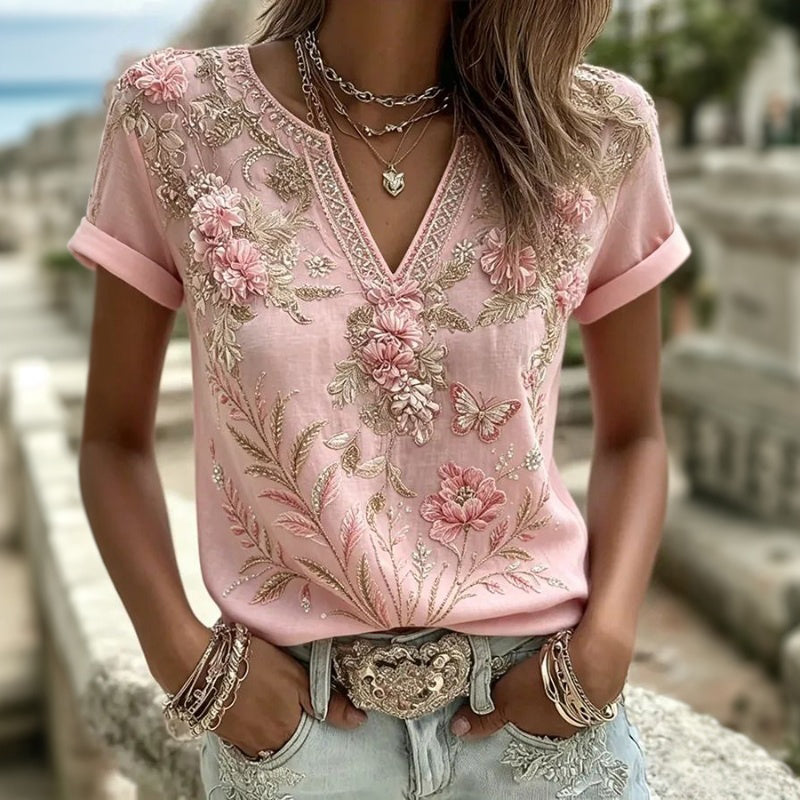 Olivia | Rosa Bordada