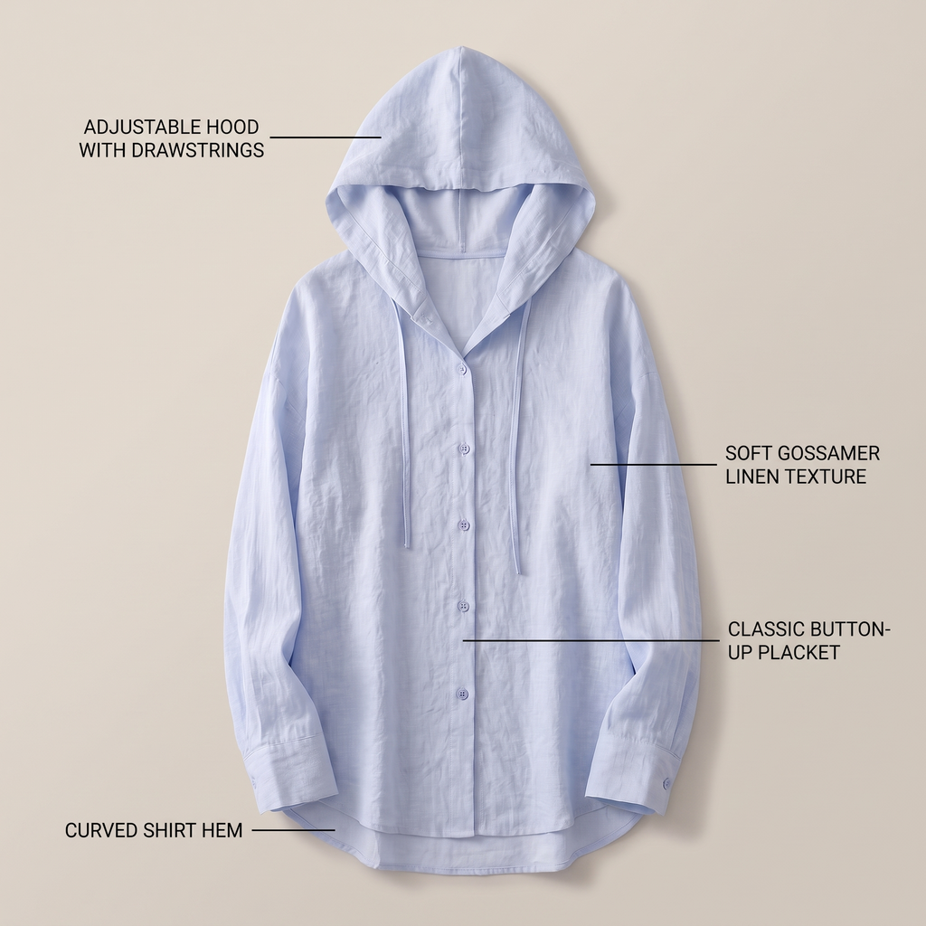 VICTORIA LINEN HOODIE