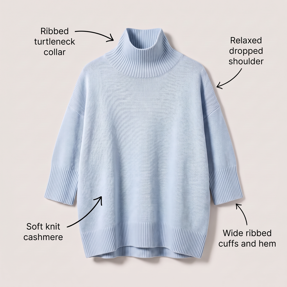ARIA OVERSIZED TURTLENECK SWEATER