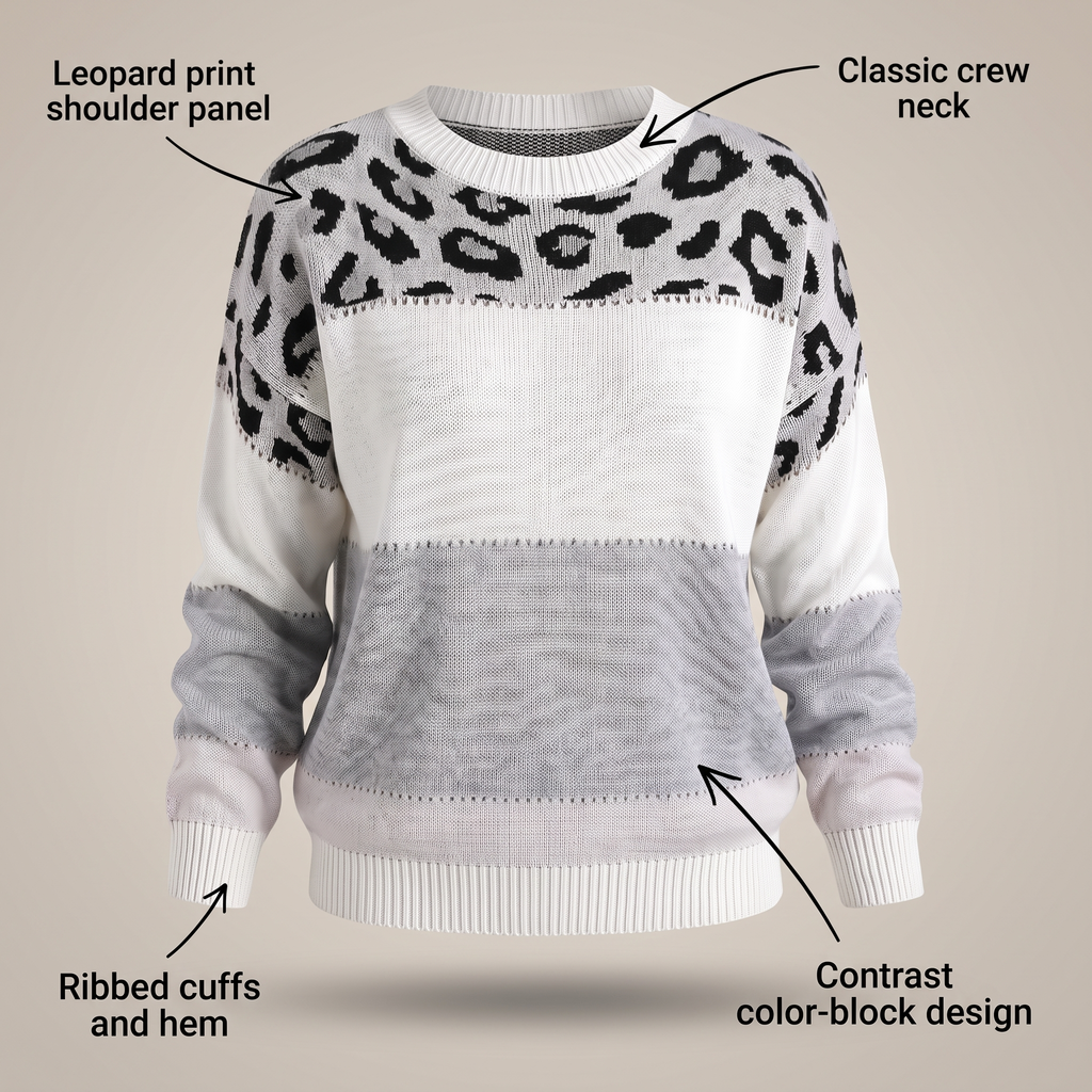 VELORA LEOPARD LUXE SWEATER