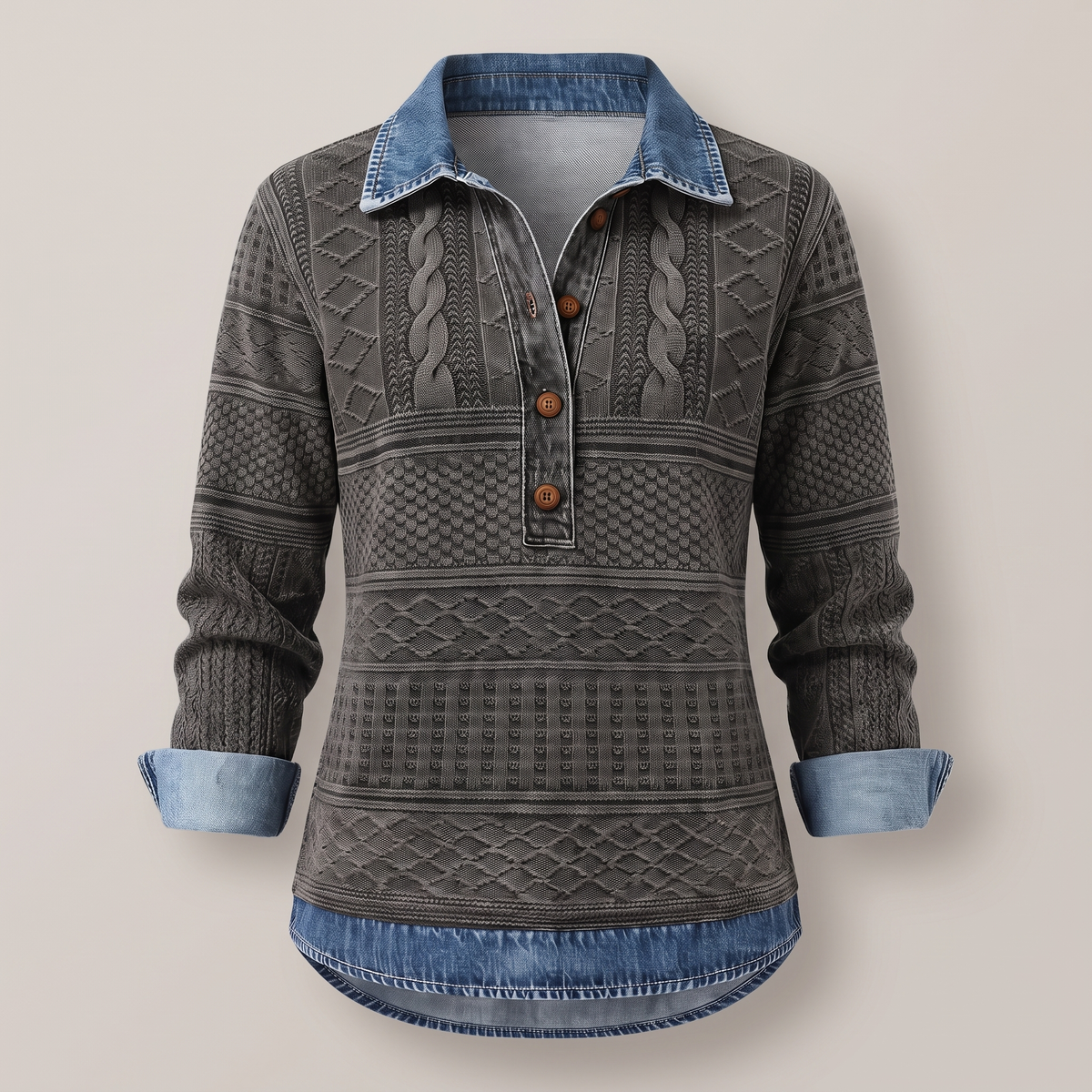 NIVELLE MODERN HALF-BUTTON SWEATER