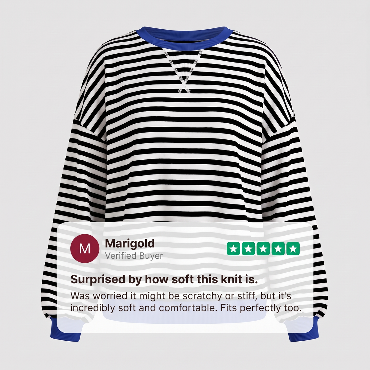 ELARA STRIPED PULLOVER