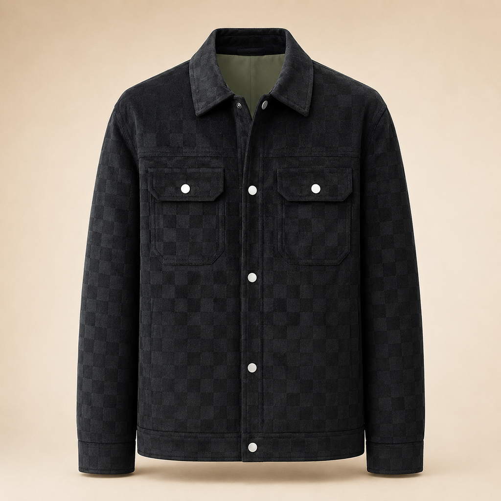 Carver Checkered Suede Jacket