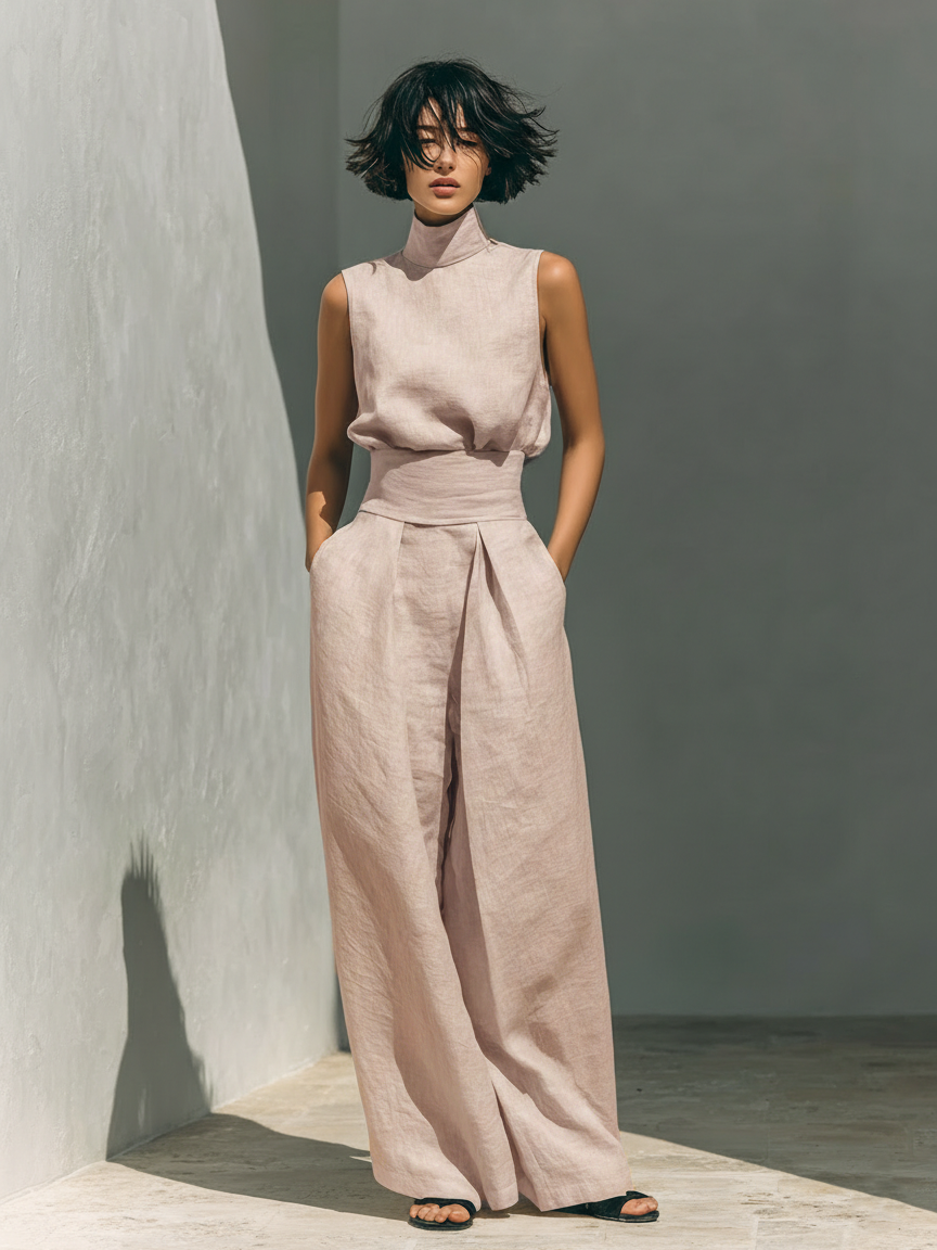 Conjunto Marieta | Elegancia Fluida en Lino Premium