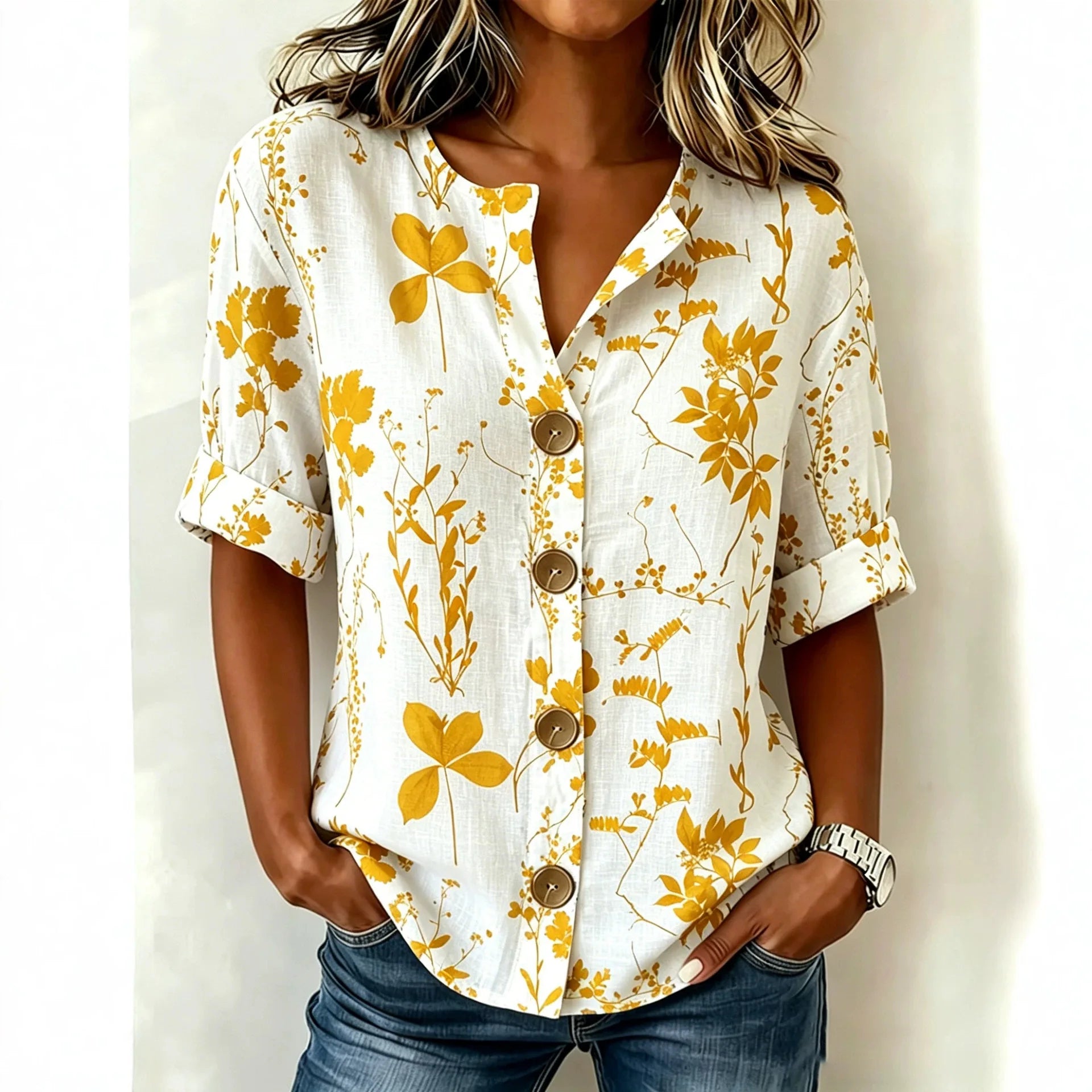 Olivia | Blusa Jardín Azul