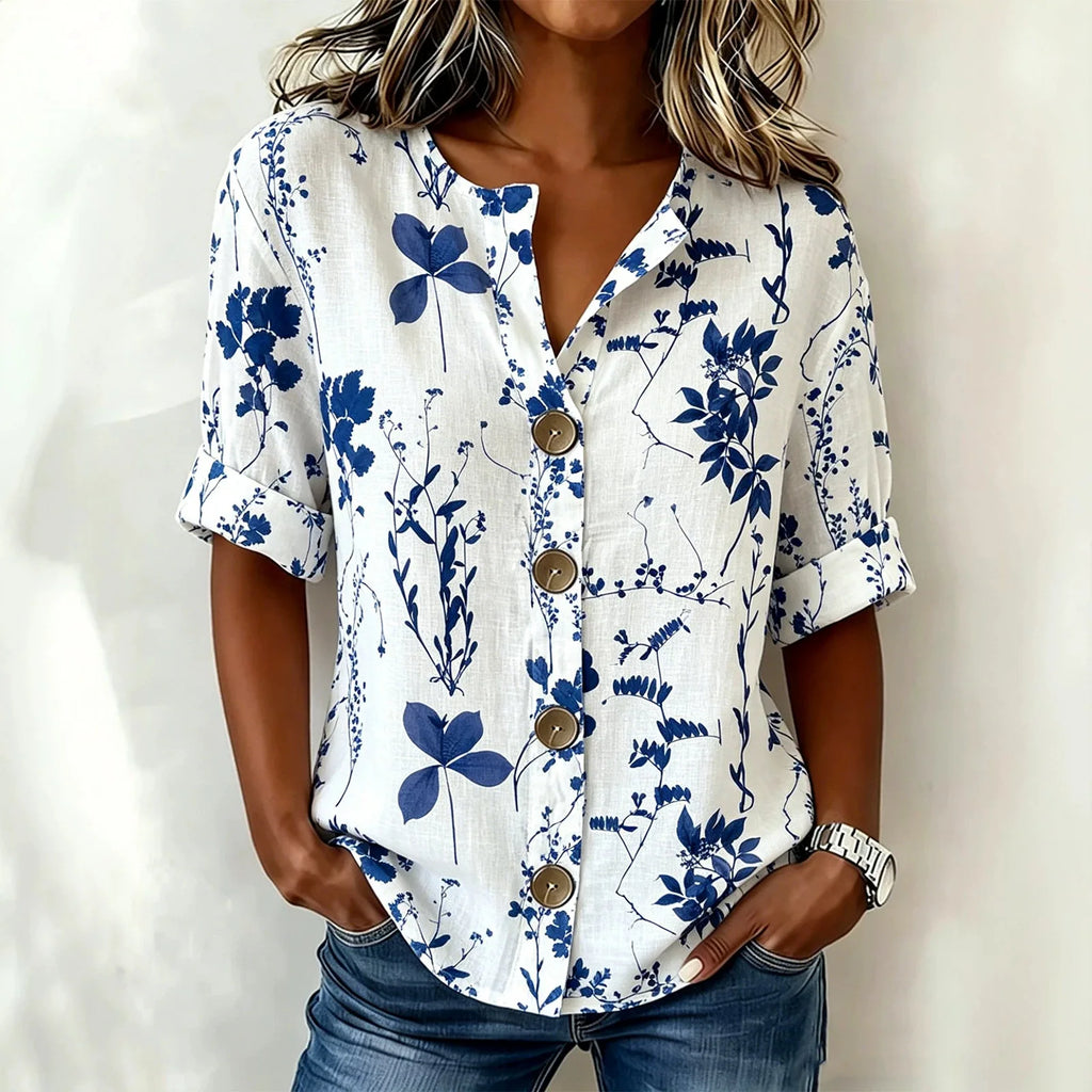 Olivia | Blusa Jardín Azul