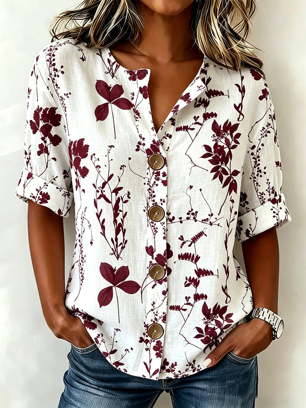 Olivia | Blusa Jardín Azul