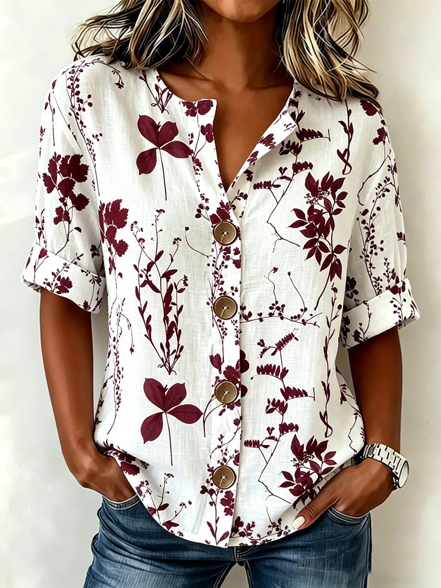 Olivia | Blusa Jardín Azul