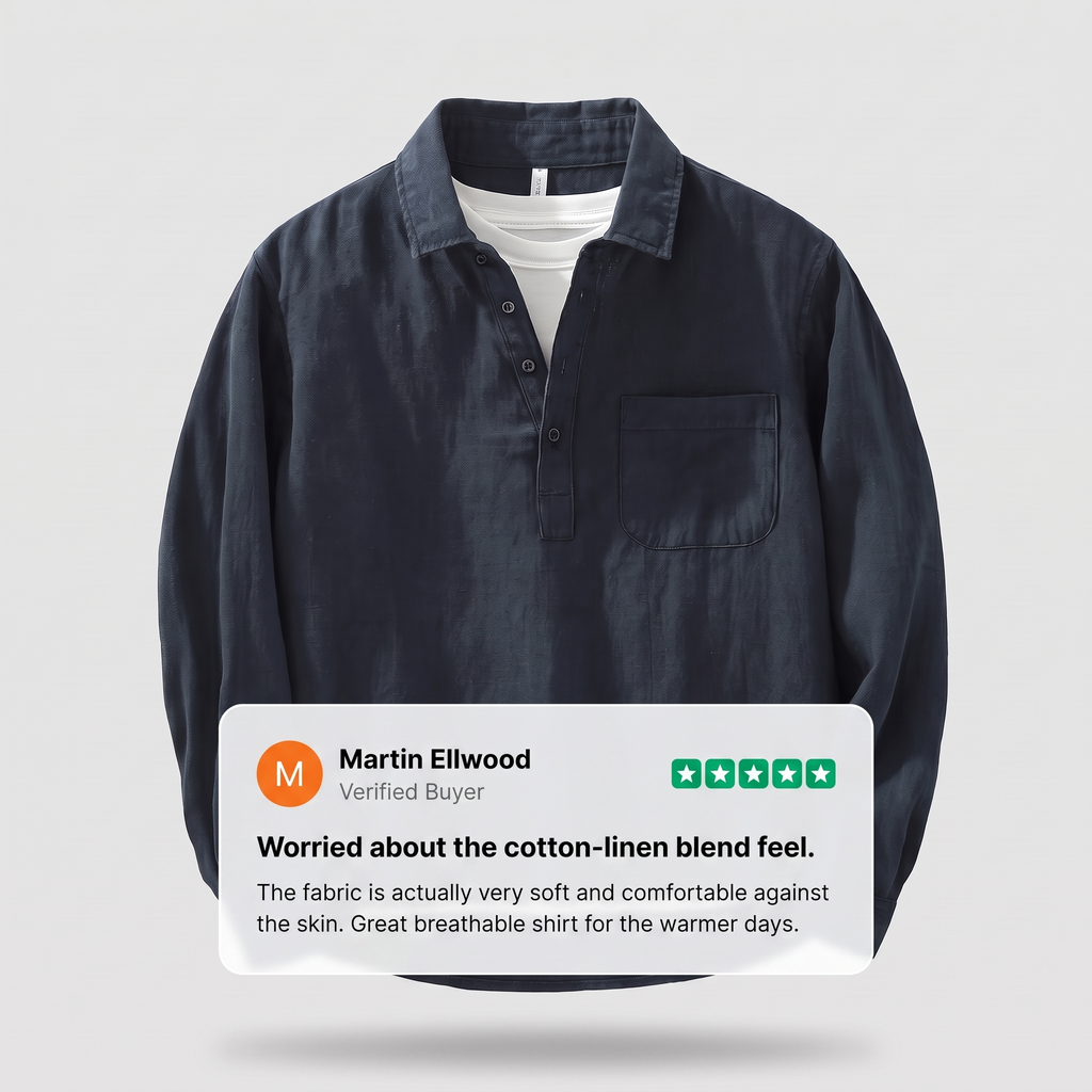 ALDRIDGE GRANDAD COLLAR SHIRT