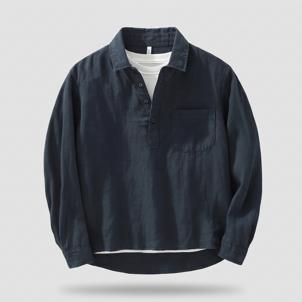 ALDRIDGE GRANDAD COLLAR SHIRT