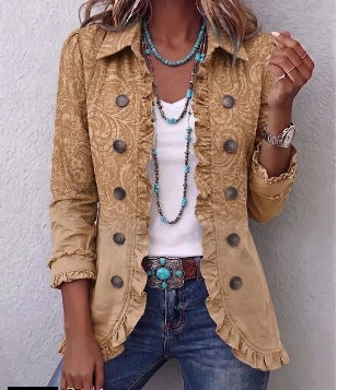 Chiara | Veste western imprimée à volants