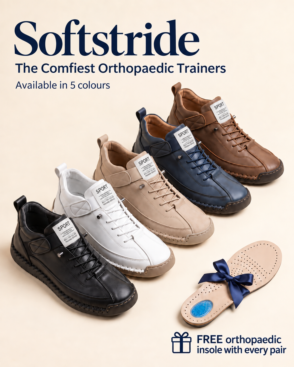 THE COMFIEST ORTHOPAEDIC TRAINERS FOR LONG DAYS ON YOUR FEET — SOFTSTRIDE