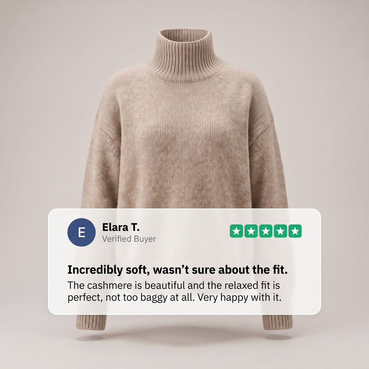 ISABELLA CASHMERE HIGH-NECK SWEATER